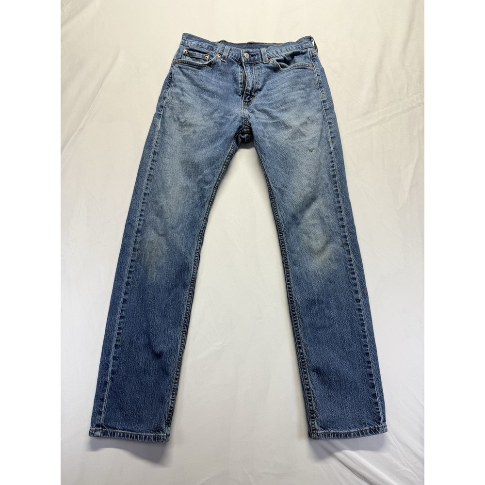 Levi's 505 Jeans 30x32 medium wash Blue Zip Fly Denim Fading Casual